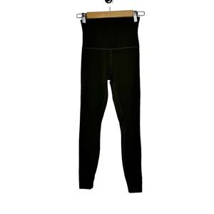 Lululemon Align Pant 4 Full Length 28”‎ High Rise Waistband Pocket Olive Green